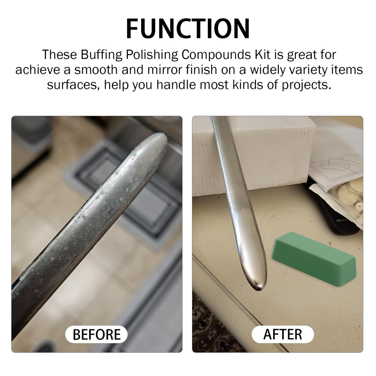 SCOTTCHEN Buffing Polishing Cutting Compounds 4 Oz. Kit - Green Fine/White Medium/Red Coarse - 3 Pack SCOTTCHEN