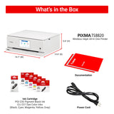 Canon PIXMA TS8820 Wireless 3-In-1 Home Printer with One Sheet Multipurpose Tray, 6 Individual Inks System, and 4.3-Inch Color LCD Touchscreen (White) Canon