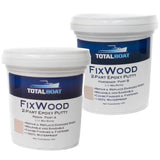 TotalBoat - 512884 Fixwood | Marine Grade Epoxy Putty | Stainable Paste Filler for Damaged Wood Repair or Replacement (2-Pint Kit), white TotalBoat