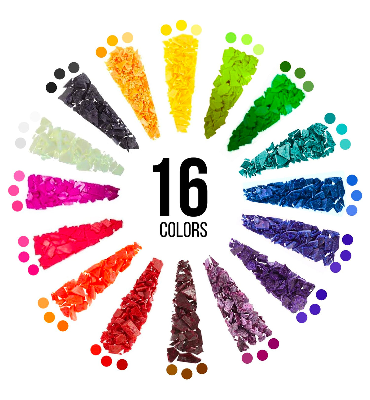 Candle Dye for Soy Wax Candle Making - 16 High-Concentration Colors - Mix to Create Endless Shades Craft911