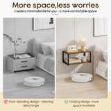NANAGIFTREE Floating Nightstand, Wood Bedside Shelf Wall Mounted Nightstand with Heavy-Duty Frame, Floating Bedside Table for Bedroom, Bathroom, Kitchen, (Vintage Brown, 1 Pack) NANAGIFTREE