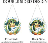 AIBOERL Diamond Art Hanging Kit for Adult,Special Shaped Rhinestone,DIY Acrylic 5D Diamond Art Painting Window Pendants Home Garden Wall Hanging Kits Hanging Ornament,Double Sided. (Turtles) AIBOERL