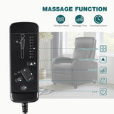 SMUG Recliner Chair Living Room Recliner with Adjustable Backrest and Footrest Modern Design for Home Upholstered Armchair in Soft Fabric, Black，PU+PVC SMUG