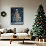 Paint by Numbers Kit for Adults Beginner,Christmas Tree Easy Paint by Number Kits on Canvas Without Framed,DIY Acrylic Oil Painting Adults Paint by Numbers Kits Winter for Home Wall Decor 12x16 Inch. JYXSJYYD