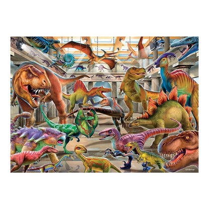 Cobble Hill 1000 Piece Puzzle - Dino Museum - Sample Poster Included