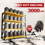 SXJJAR 5000LBS Garage Shelving Heavy Duty, 59” W Storage Shelves, 4-Tier Adjustable Metal Storage Shelves, Steel Industrial Shelving Unit, Metal Shelving for Garage, Basement, Warehouse (59x20x79in) SXJJAR