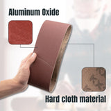 POWERTEC 3 x 21 Inch Sanding Belts, 80 Grit Aluminum Oxide Belt Sander Sanding Belt for Portable Belt Sander, Wood & Paint Sanding, Metal Polishing, 10PK (110430) POWERTEC