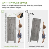 Iwell Storage Cabinet, Sideboard Buffet Cabinet with 2 Doors and 4 Storage Shelves, Floor Cabinet, Bathroom Cabinet for Living Room, Dinning Room, Entryway, Grey Iwell