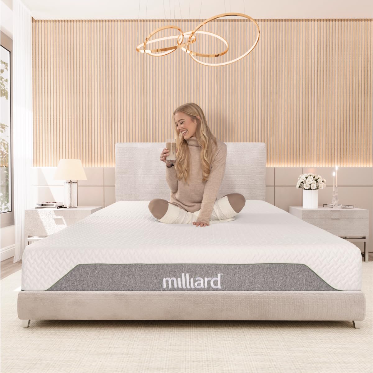 Milliard Memory Foam Mattress 10 inch Firm, Pressure Relieving, Classic (Queen)