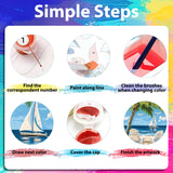 xcemhil Beach Paint by Numbers Kit for Adults, Paint by Number Palm Tree, Seaside Paint by Numbers Kit for Adults Beginner for Gift and Home Wall Decor 16x20 Inch xcemhil