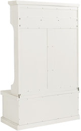 Crosley Furniture Seaside Hall Tree with Shoe Rack Bench and Coat Hooks for Hanging Storage, Distressed White Crosley Furniture