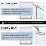 AOSKY Cordless Roller Shades Blackout Blinds for Windows Room Darkening Rolled Up Shades with Spring System, UV Protection Window Shades Door Blinds for Home and Office (23" W x 72" H, White) AOSKY