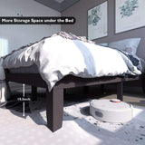 Giantex Queen Wood Platform Bed Frame, 14 Inch Solid Rubber Wood Mattress Foundation, Heavy Duty Wood Slats Support, No Box Spring Needed, Easy Assembly, Espresso Giantex