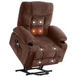 BOSMILLER Power Lift Recliner Chair for Elderly with Heat and Vibration Massage,Electric Recliner with USB Charging Port for Living Room, Infinite Position, Side Pocket BOSMILLER