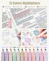 Four Candies 39 PCS Aesthetic School Supplies with Cute Pen Case, 12 Pastel Highlighters, 5 Black Ink Gel Pens, 6 Mechanical Pencils Set 0.5 & 0.7 mm for Students Stationary College Essentials (Pink) Four Candies