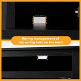 FUNKOCO Fireplace TV Stand for TVs Up to 65”, Farmhouse 59" Barn Door Fireplace Entertainment Center with 2 Storage Cabinets & 2 Opened Shelves for Living Room(Gray) FUNKOCO