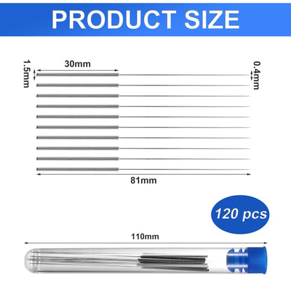 120pcs 3D Printer Nozzle Cleaning Kit, 0.4mm Stainless Steel 3D Printing Nozzle Needles 3D Printer Nozzle Cleaning Needles 3D Printer Nozzle Cleaner for 3D Printer Accessory - WoodArtSupply