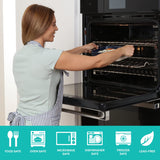 Casserole Dish Set - 3 Ceramic Baking Dishes for Oven with Silicone Oven Mitt - Rectangular Bakeware is Microwave, Freezer and Dishwasher Safe - Cooks Evenly and Saves Space with Nesting Design Kitchen Pixie