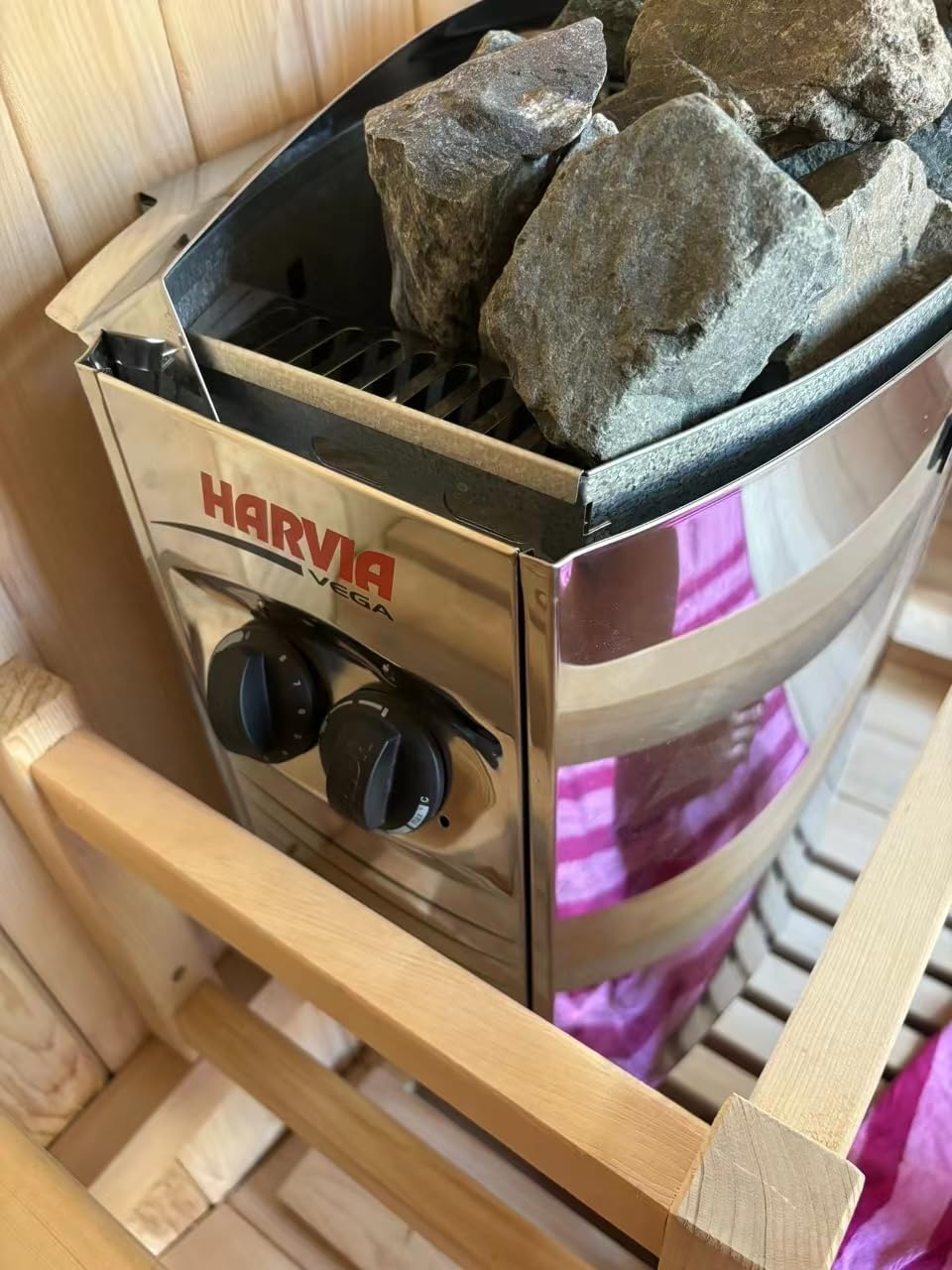 AURGOD Outdoor Barrel Steam Sauna, Canadian Hemlock Wood Sauna Room for 6-8 Person, with 6KW Harvia Heater AURGOD