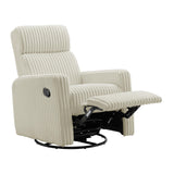 Oxford Baby Layton Glider/Recliner Nursery Chair, Corduroy Pearl White Oxford Baby