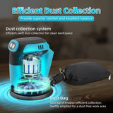 Random Orbit Sander for Makita 18V Battery, 5-Inch 14000RPM Cordless Electric Orbital Sander with 3 Various Speeds, Palm Sander with 3 Pcs Sandpapers & Dust Bag, Perfect for Woodworking(Tool Only) vokoroad