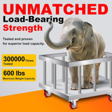 Caster Wheels 2 Inch, Heavy Duty Caster Wheels Set of 4, Swivel Castor Wheels with Dual Locking Brakes, Silent Polyurethane (PU), 360° Rotation, for Furniture and Workbench, Load 600lbs PUIPUM