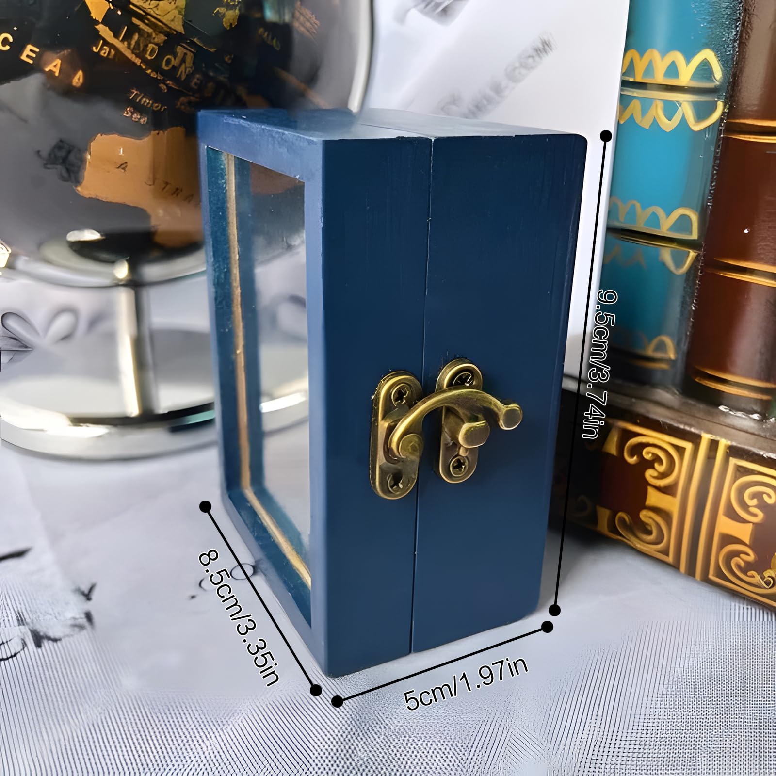 Atlodas Mini Pocket Anxiety Bookshelf - Stress-Relieving Display Cabinet for Book Lovers - WoodArtSupply