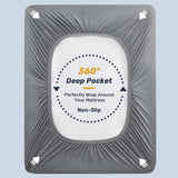 Twin Mattress Pad Waterproof - Ergonomic Quilted Fitted Twin Mattress Topper, 5-Layers Noiseless Washable Mattress Protector Cover with 8"-21" Deep Pocket (Grey, 39x75) UNIKOME