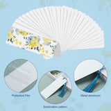 Fumete 30 Pieces Sublimation Blank Bookmark Heat Transfer Metal Aluminum DIY Bookmark with Hole and Colorful Tassels for Crafts, Birthday Wedding, Sublimation Blank Keychains, Single Sided Printing Fumete