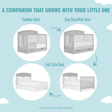 Dream On Me Storybrooke 5 in 1 Convertible Crib with Under Drawer in Pebble Grey, JPMA & Greenguard Gold Certified, Made of Sustainable Pinewood, Non-Toxic Water-Based Paint Finish Dream On Me