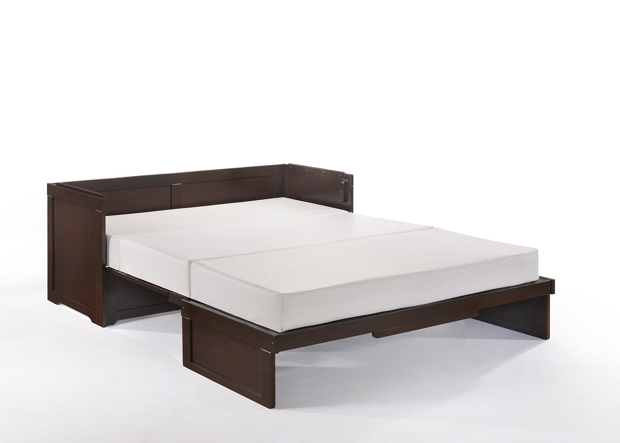 NIGHT & DAY Cube Pre-Assembled Cabinet Murphy Bed (Dark Chocolate) Night & Day Furniture