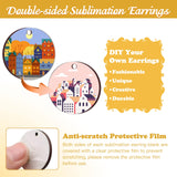 ZOCONE 250 Pcs Round Sublimation Keychain Blanks Bulk, Sublimation Blanks Keychain 2in Heat Transfer Blank Keychains, Double Side Keychain with Tassels, Jump Rings, DIY Gift Ornament ZOCONE