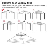 TGEHAP 10'x 10' Replacement Canopy Top Cover for Dual Tier Gazebo Outdoor Tent, Cover Only (Taupe) TGEHAP