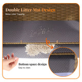 Cat Litter Box Enclosure Furniture Hidden Cabinet - Handwoven Rattan Pet House with 2 Removable Mats - Large Foldable Design for Privacy - Fits Living Room, Bedroom, Balcony Natural Neti Neti