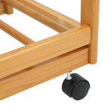 ZENY 4-Tier Stylish Wooden Kitchen Storage Cart with Drawers & Baskets ZENY