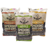 Wood Smoker Chips Bundle of 3 Flavors - Apple, Mesquite & Hickory Wood Chip for Smokers, Can be Use on Gas, Charcoal Grill, Smoke Wood Chips for Grilling, BBQ & Camping by Mr. Bar-B-Q(3 x 1.6 Lb Bags) Mr. Bar-B-Q