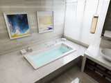 Kingston Brass XVTPN593017 59-Inch Acrylic Drop-In Tub with Reversible Drain Hole, White Kingston Brass