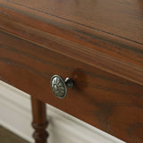 Leick Home SINCE 1910 Farmhouse Oak Turned leg Laptop Desk with Center Drawer, FURNITURE Leick Home