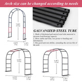 Thickened Tube Garden Arch Trellis - 4.6ft Wide x 7.9ft High or 7.6ft Wide x 6.4ft High - Garden Trellis for Climbing Plants, Stable Garden Arbor, Wedding Arch Decorations, Birthday Party Decoration Ttootle