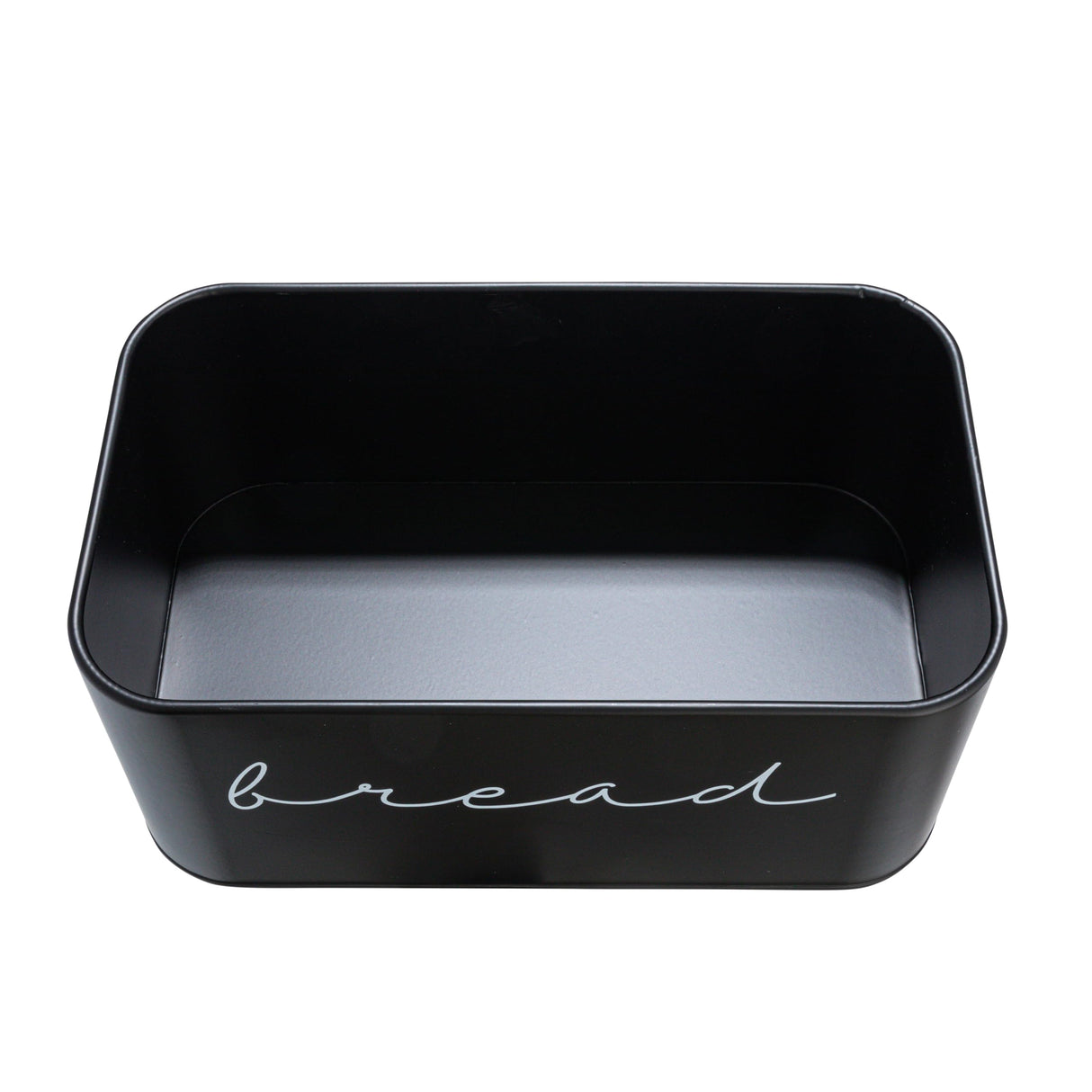 Bloomingville Metal Bin with Bamboo Lid, Black Bread Box, 11.75" L x 5.25" W x 7" H Bloomingville