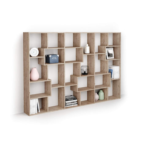 Iacopo M Modern Oak Bookcase - Versatile Storage Solution for Home and Office Mobili Fiver