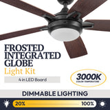 Prominence Home 51649-01 Lorelai Smart Ceiling Fan with Light and Remote, 52, Bronze Prominence Home