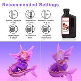 RepRapper Dual Color Water Washable 3D Printer Resin, 405nm Fast UV-Curing Color Change 1kg 3D Printing Resin Photopolymer Sensitive Resin for LCD Printer, Blueish Purple, 1000g RepRapper