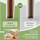 GOFLAME Dining Chairs Set of 4, Ladder Back Side Chairs with Solid Rubber Wood Legs & Non-slip Food Pads, 2-Pack Space-saving Armless Dining Chairs for Dining Room, Living Room, Restaurant, White GOFLAME