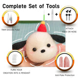 Catopia Needle Felting Kit,Wool Roving 20 Colors Set,Tools for Felted Animal Needle Felting Supplies,Needle Wool Felting Tools Kit Catopia