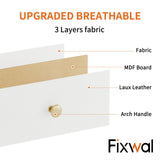 Fixwal White Dresser for Bedroom with LED Lights and Charging Station, 40-inch LED TV Stand with 10 Fabric Drawers Bedroom Dresser for Girls, Kids Fixwal