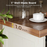 Casaottima TV Stand for 65 Inch TV, Farmhouse Entertainment Center with Power Outlet & LED Light and Storage Cabinets, Console Table and Media Furniture for Living Room Bedroom, White Casaottima