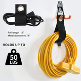 AOBEN Garage Hooks,24Pack Heavy Duty Garage Hanger Organizer Anti-Slip Double Wall Garage Storage Hooks for Ladder, Power Tool,Bike,Ropes (23 Hooks & 1 hoder Strap)-Orange AOBEN