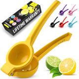 Zulay Kitchen Metal Lemon Squeezer - Handheld Lemon Juicer Squeezer - Easy to Use Citrus Juicer - Manual Press for Extracting the Most Juice Possible - Extracts Every Last Drop Zulay Kitchen