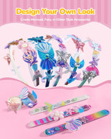 TECJOE DIY Headband Making Kit, Including Headbands & Slap Bracelets, DIY Hair Accessories Set, Arts and Crafts Gifts for Girls, Girl Toys for Age 3–10 TECJOE